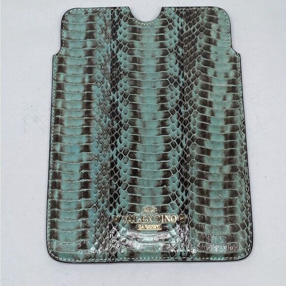Valentino Garavani Snake Embossed Leather iPad Mini Case - Picture 2 of 7